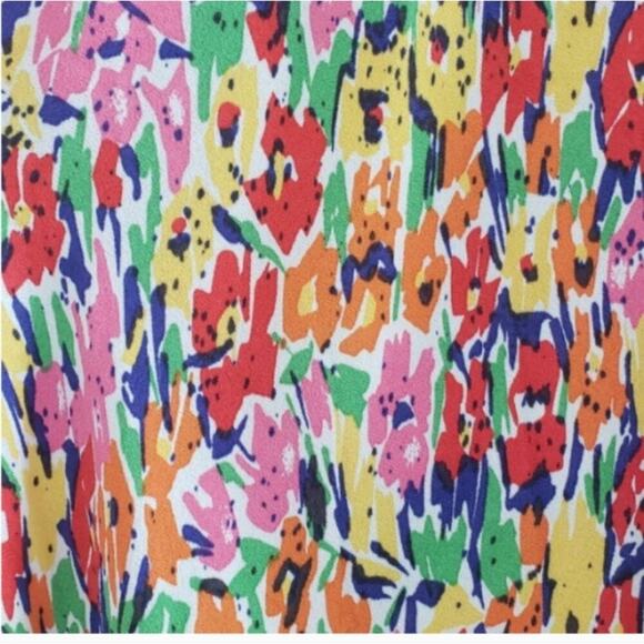 RIXO For Target NWT Bright Colorful Floral Puff Sleeve Midi Dress 8 RARE FIND - Picture 2 of 16